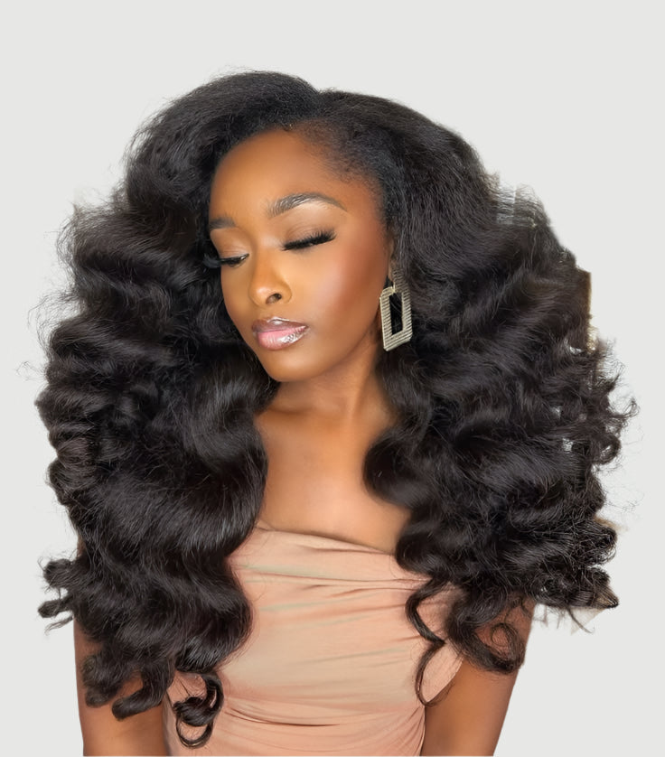 Lot de 3 Tissages Kinky 24 ' Cheveux 100 % Naturel Cambodgiens - Qualité 10A/ Lot de 3