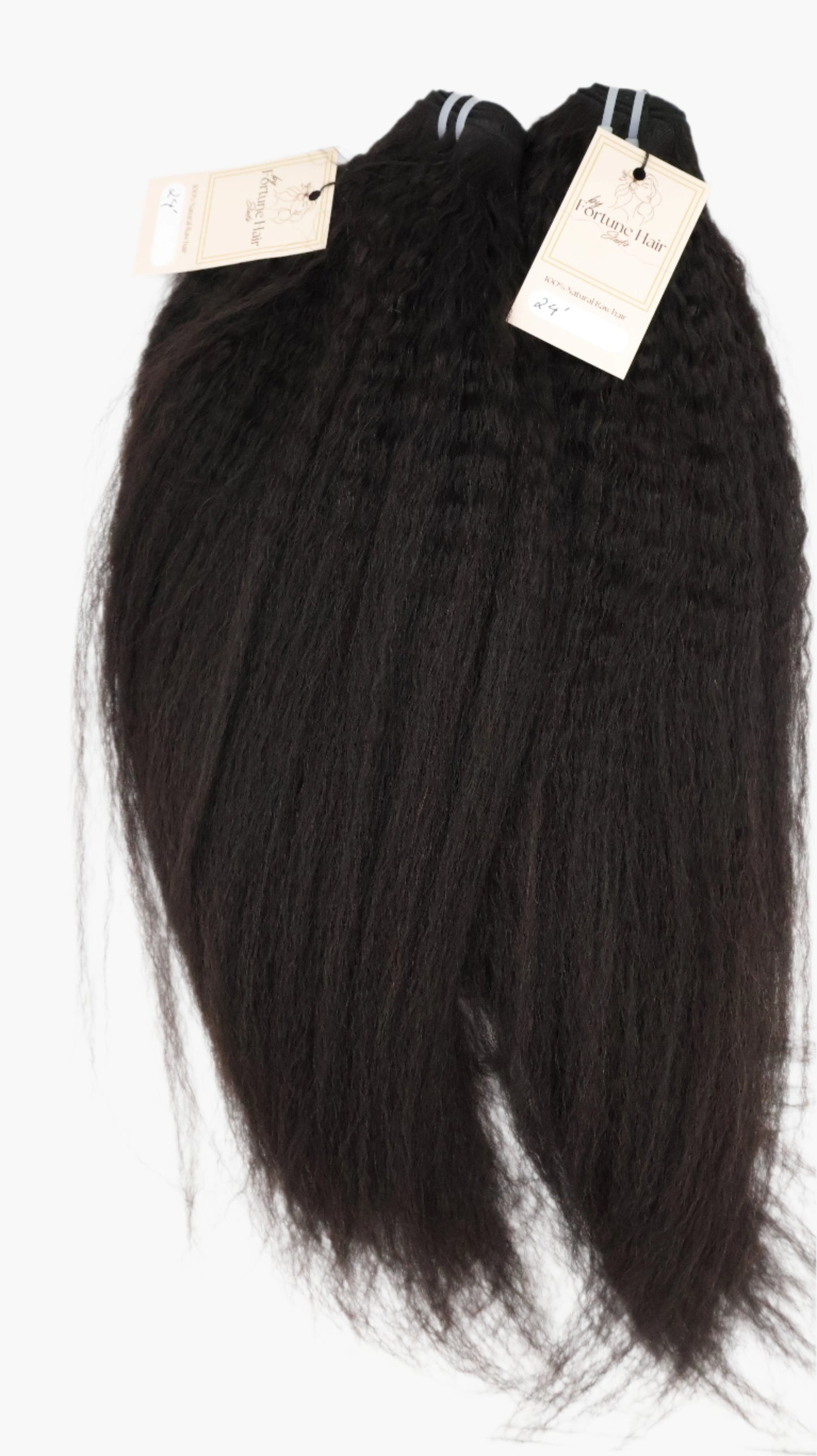 Lot de 3 Tissages Kinky 24 ' Cheveux 100 % Naturel Cambodgiens - Qualité 10A/ Lot de 3