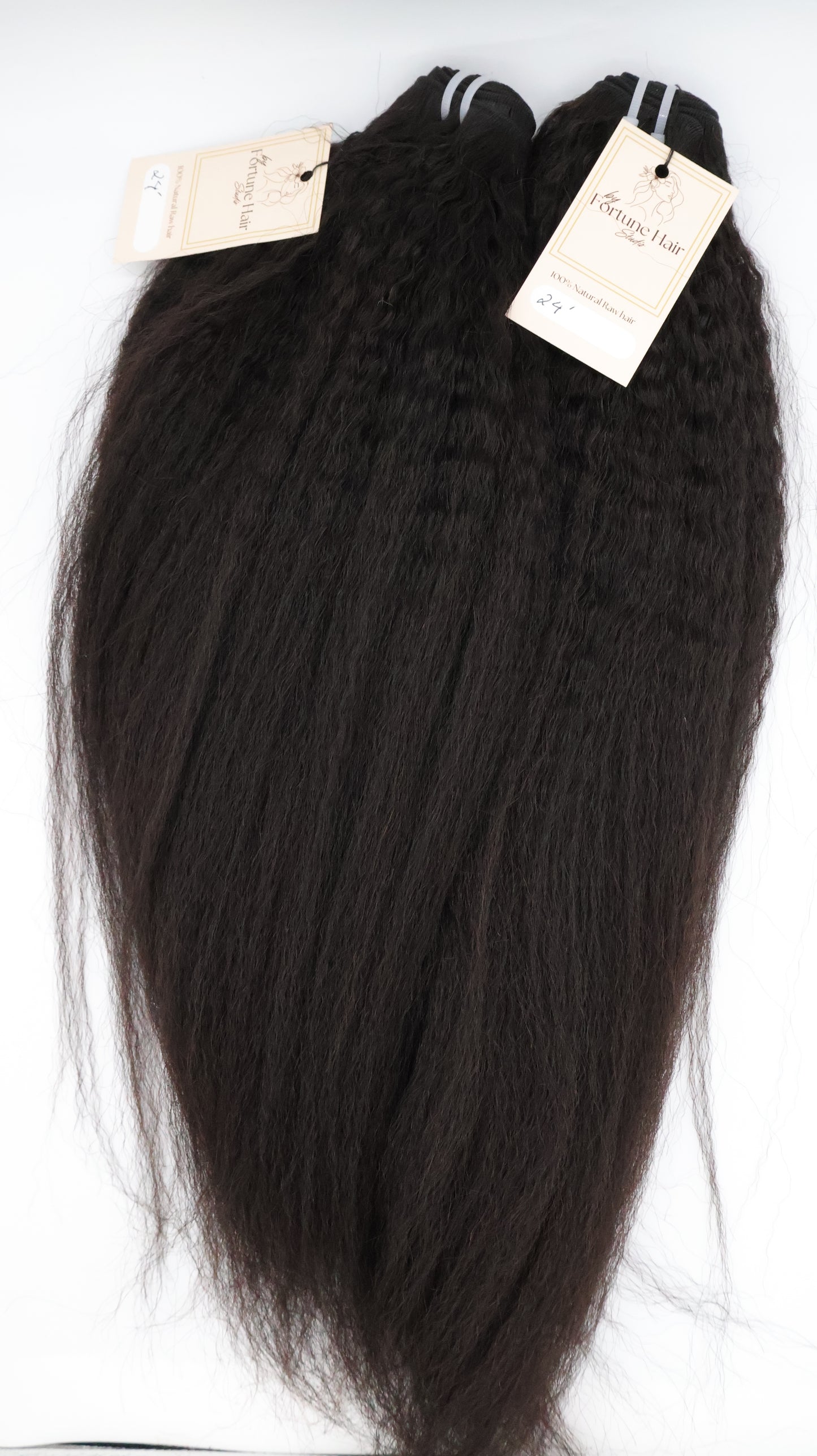 Lot de 3 Tissages Kinky 24 ' Cheveux 100 % Naturel Cambodgiens - Qualité 10A/ Lot de 3
