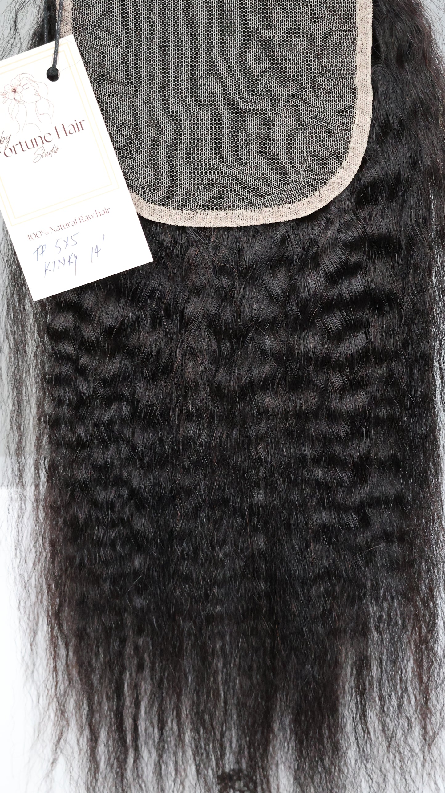 kinky closure lace 5x5 / 10A/HD/transparent/14'