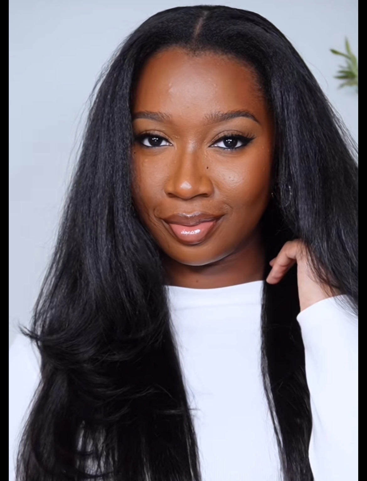 Kinky U-Part Wig straight