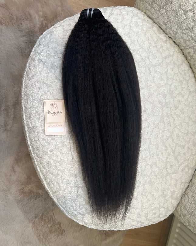 Lot de 3 Tissages Kinky 24 ' Cheveux 100 % Naturel  Cambodgiens  - Qualité 10A/ Lot de 3