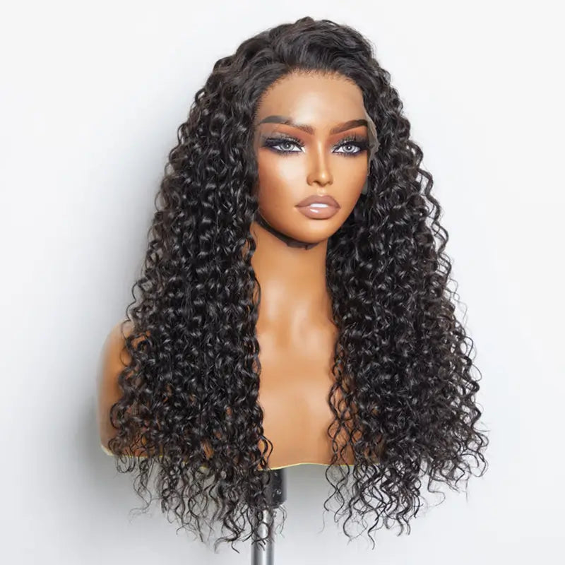 Curly Kinky , closure HD 5X5 Perruque à porter sans colle