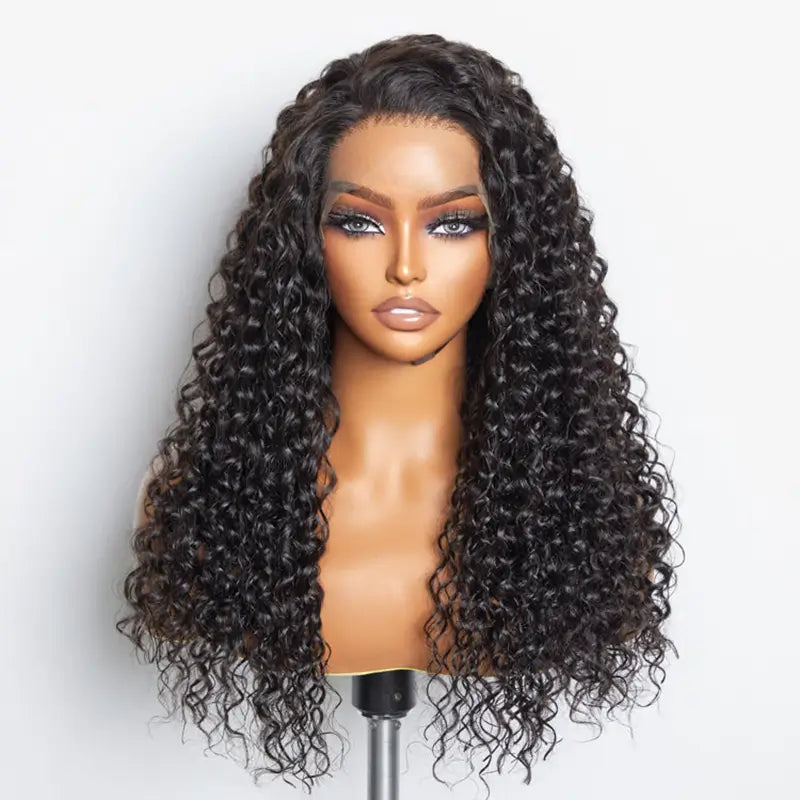 Curly Kinky , closure HD 5X5 Perruque à porter sans colle