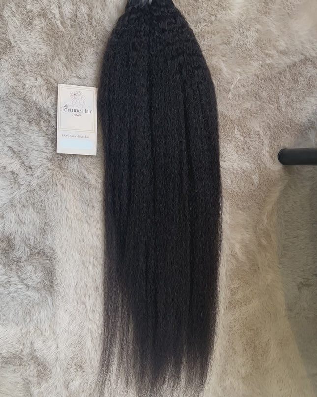Lot de 3 Tissages Kinky 24 ' Cheveux 100 % Naturel  Cambodgiens  - Qualité 10A/ Lot de 3