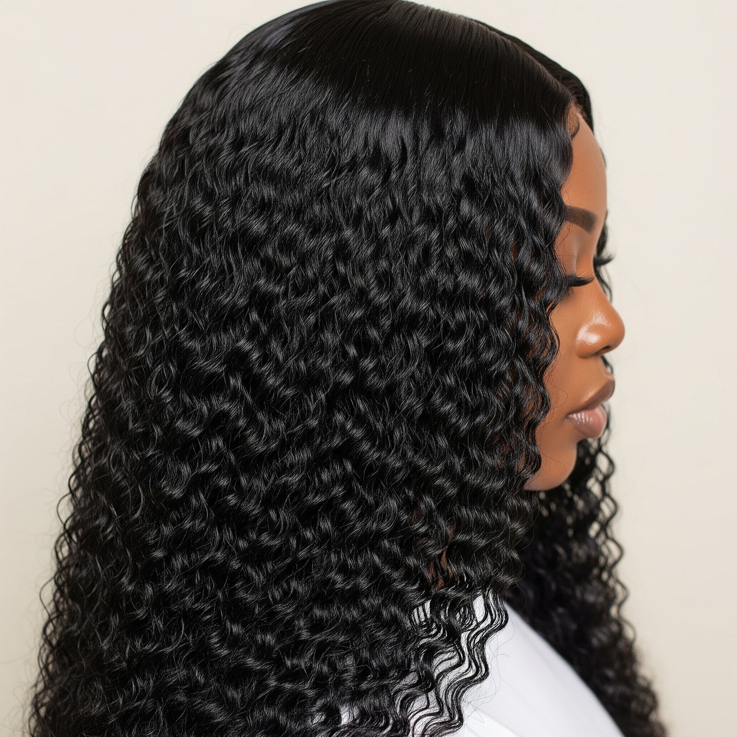 Curly Kinky , closure HD 5X5 Perruque à porter sans colle