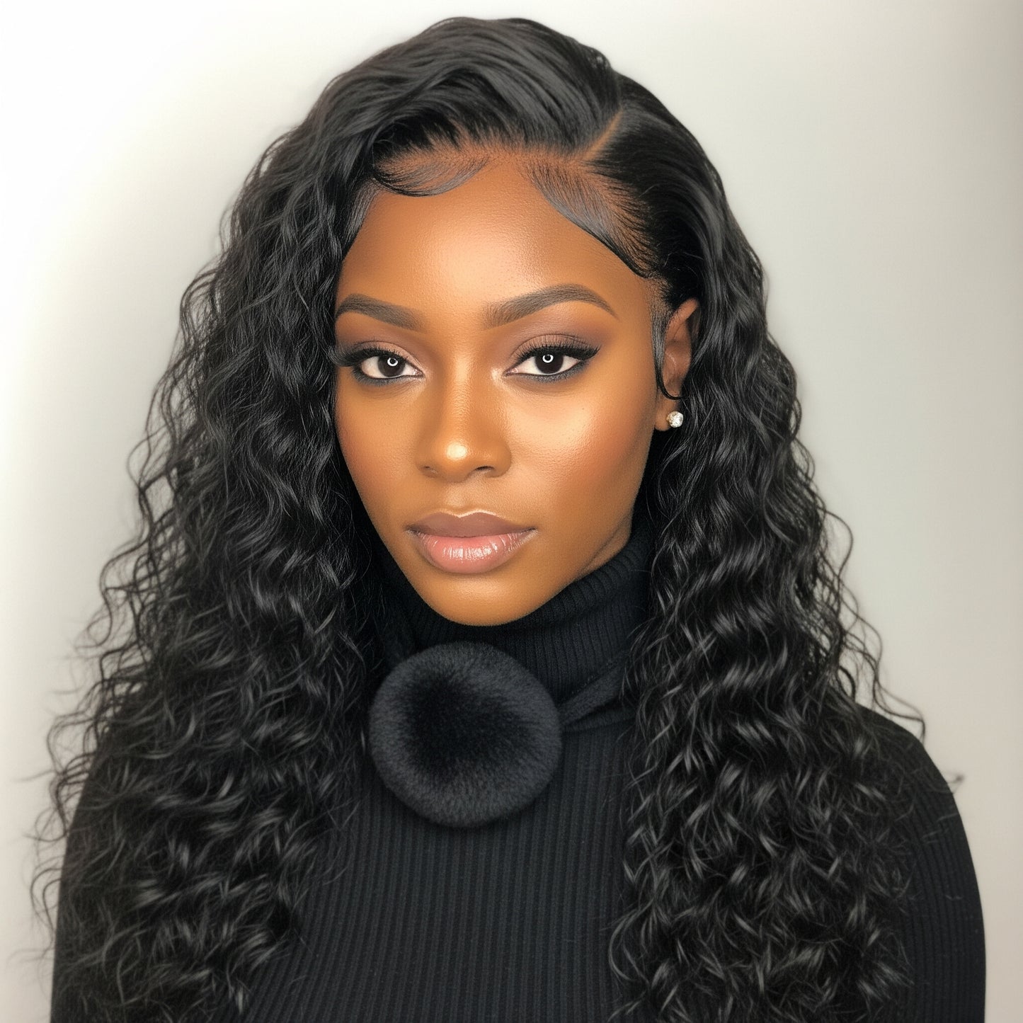 Curly Kinky , closure HD 5X5 Perruque à porter sans colle
