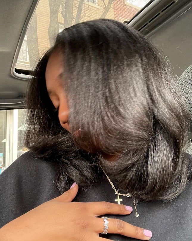 Perruques KinkyHair Short/ bob Closure HD lace 5X5