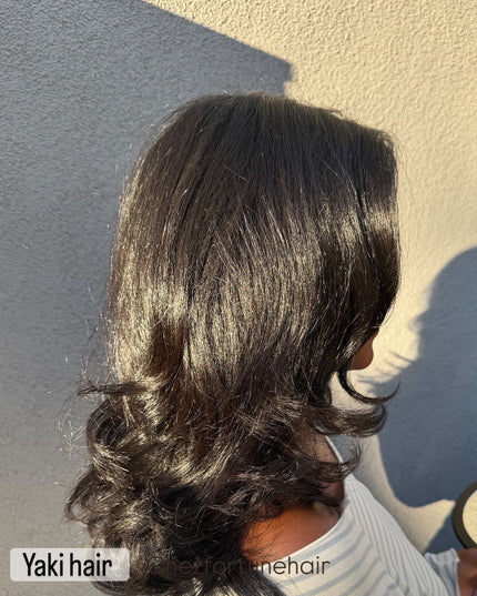 3 paquets 9A  Yaki hair  100% la texture naturelle “défrisée” cheveux yaki