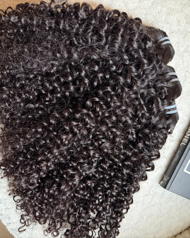 Lot de 4 Paquets Tissage Kinky Curly Afro 100% Naturel | ChezFortuneHair