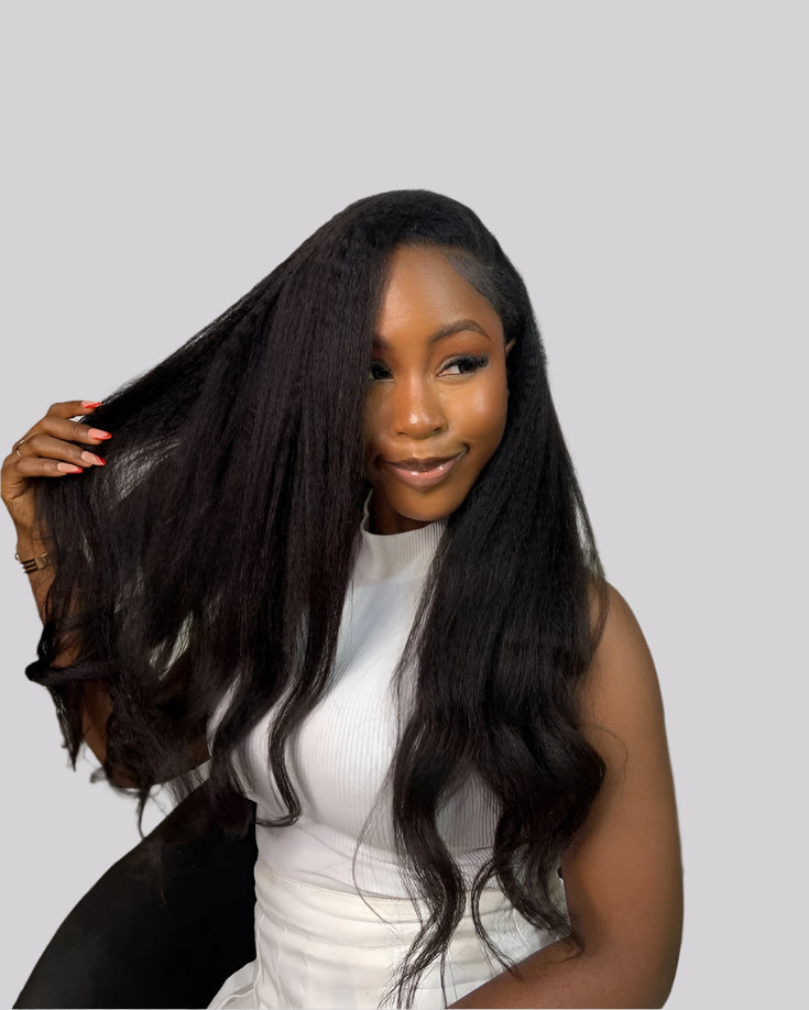 Lot de 3 Tissages Kinky 24 ' Cheveux 100 % Naturel  Cambodgiens  - Qualité 10A/ Lot de 3