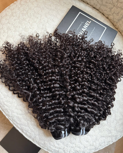 Lot de 4 Paquets Tissage Kinky Curly Afro 100% Naturel | ChezFortuneHair
