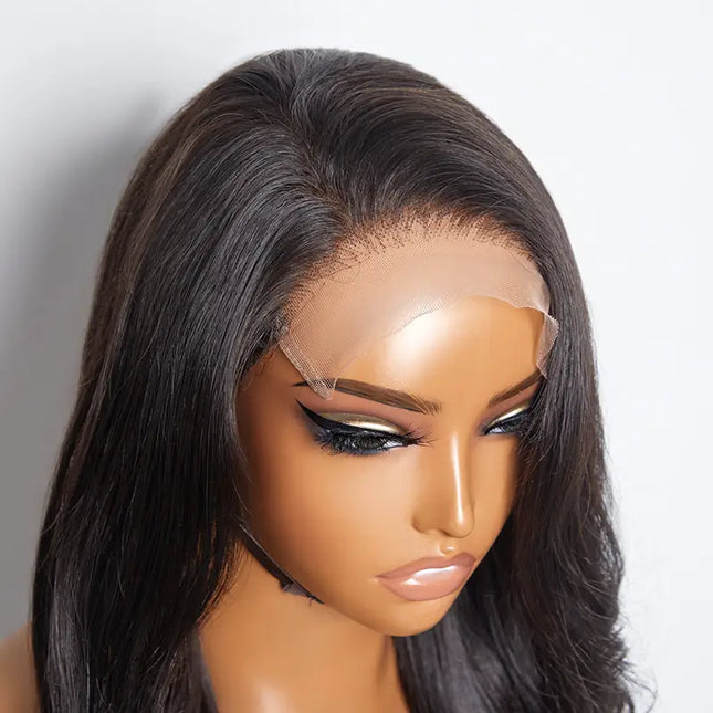 Bundle: Perruque Bodywave cambodgien avec closure HD 5x5 sans colle+Capuche de nuit+Boucles sans chaleur