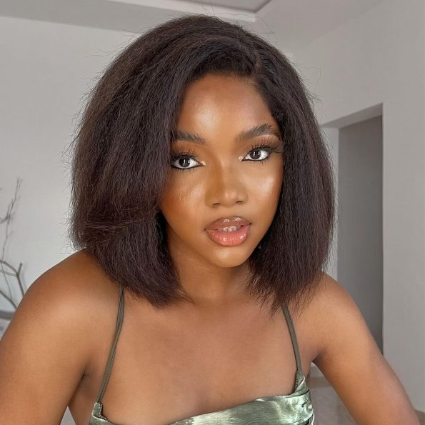 Perruques Kinky Short/  Closure HD lace 5X5