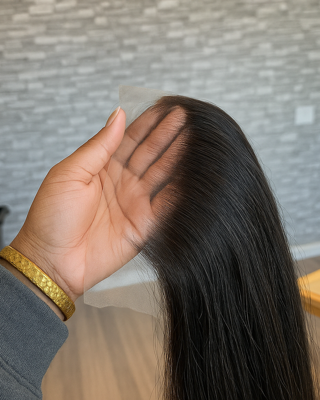Closure tulle  HD transparents straight 4X4