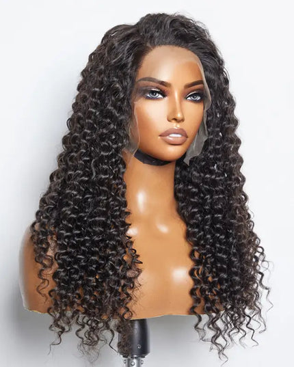 Deep Wave Perruque H/ curly / frontal lace 13X6