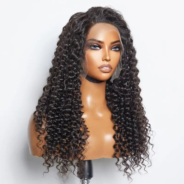 Deep Wave Perruque H/ curly / frontal lace 13X6