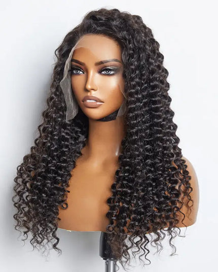 Deep Wave Perruque H/ curly / frontal lace 13X6