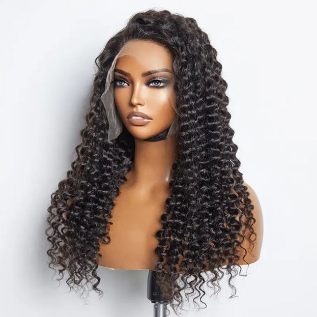 Deep Wave Perruque H/ curly / frontal lace 13X6