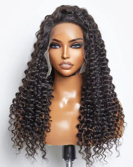 Deep Wave Perruque H/ curly / frontal lace 13X6