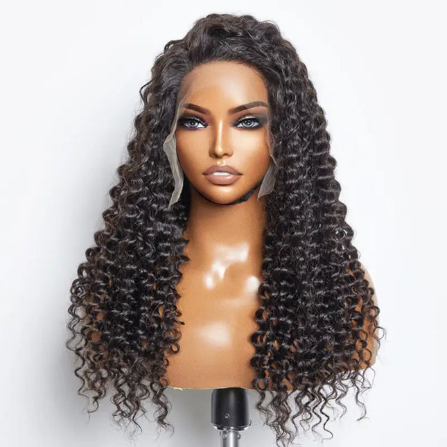 Deep Wave Perruque H/ curly / frontal lace 13X6