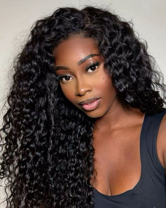 Deep Wave Perruque H/ curly / frontal lace 13X6