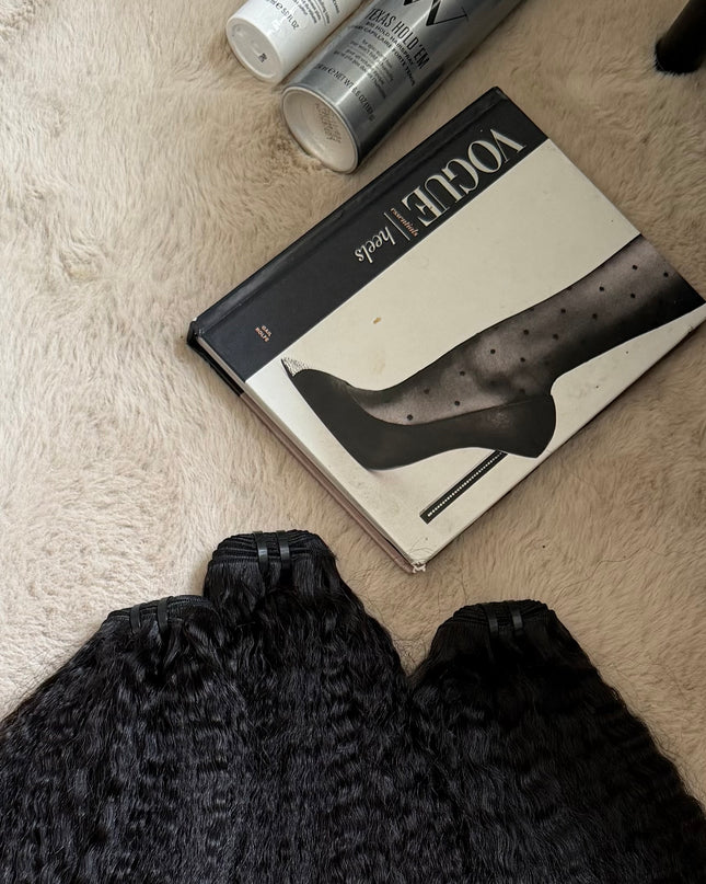 Lot de 3 paquets kinky lisse 12A Qualité Premium 12A.