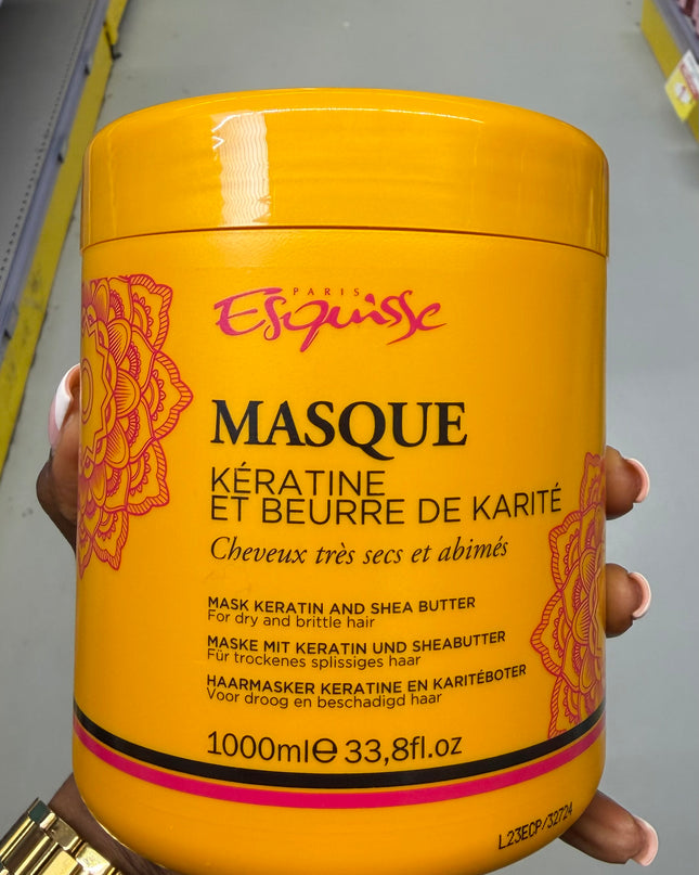 Bundle: Masque Capillaire à la Kératine au Beurre de Karité  + 12 Rouleaux classiques + 1 Pièces Masque de sommeil