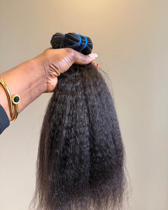 Lot de 3 Tissages Kinky straight  20 inch/ 100 % Naturel Cambodgiens Qualité 9A/ Lot de 3 -