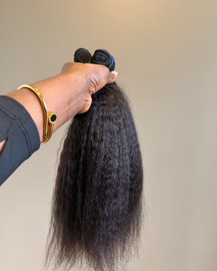 Lot de 3 Tissages Kinky straight  20 inch/ 100 % Naturel Cambodgiens Qualité 9A/ Lot de 3 -