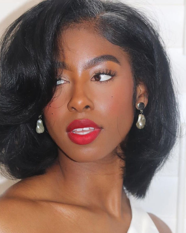 Half-Wig Kinky Straight 3 en 1 Demi-Perruque Sans Colle | ChezFortuneHair