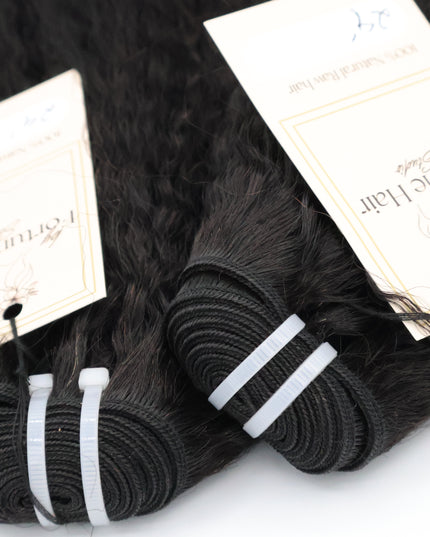 Lot de 3 Tissages Kinky 24 ' Cheveux 100 % Naturel  Cambodgiens  - Qualité 10A/ Lot de 3