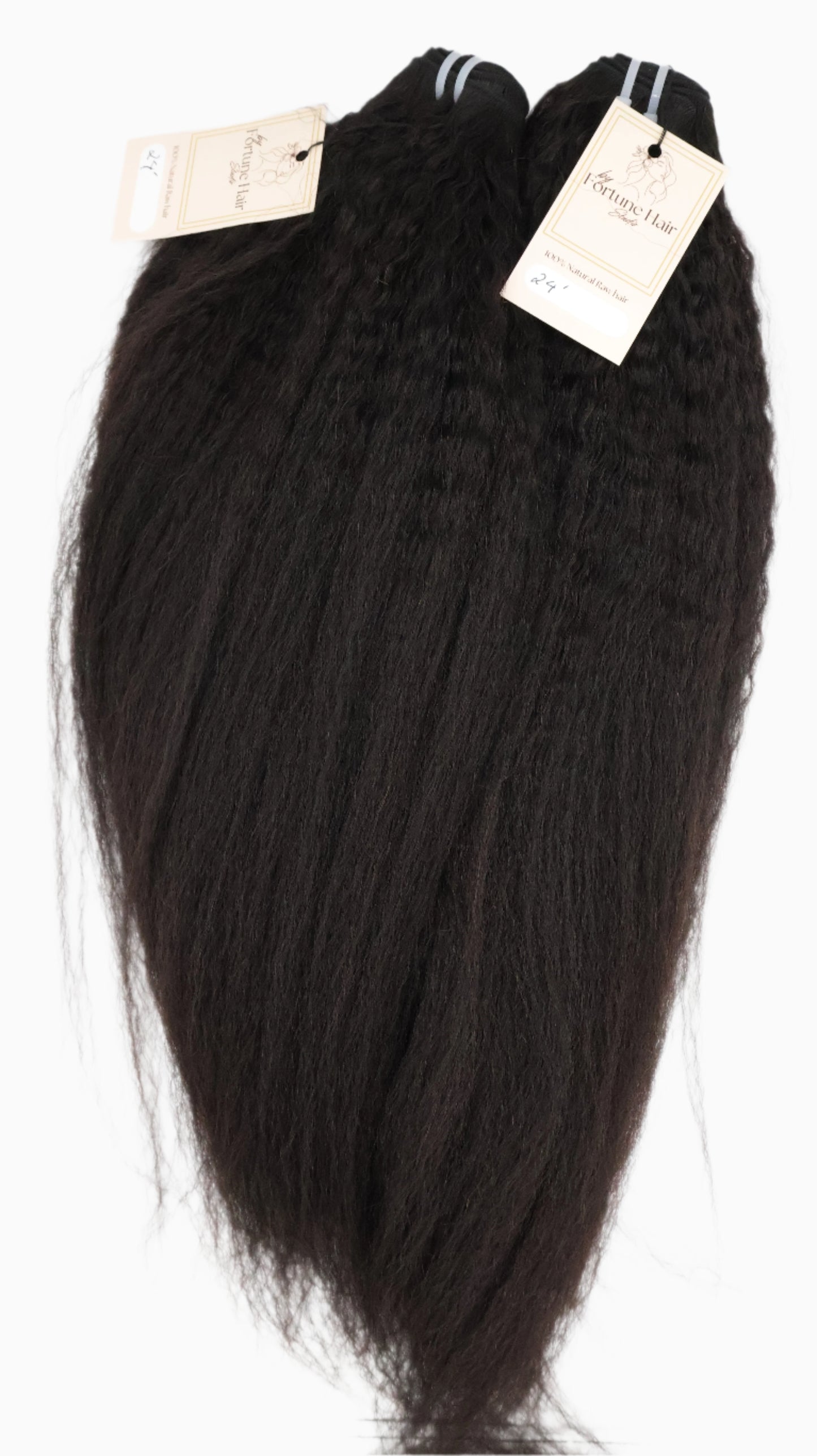 Lot de 3 Tissages Kinky 24 ' Cheveux 100 % Naturel  Cambodgiens  - Qualité 10A/ Lot de 3