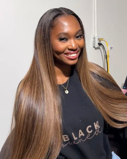 LOT de 4 Premium Balayage Virgin Hair Bundles extensions cheveux 100% naturels