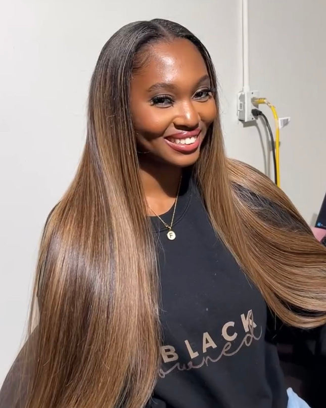 LOT de 4 Premium Balayage Virgin Hair Bundles extensions cheveux 100% naturels