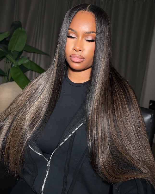 LOT de 4 Premium Balayage Virgin Hair Bundles extensions cheveux 100% naturels