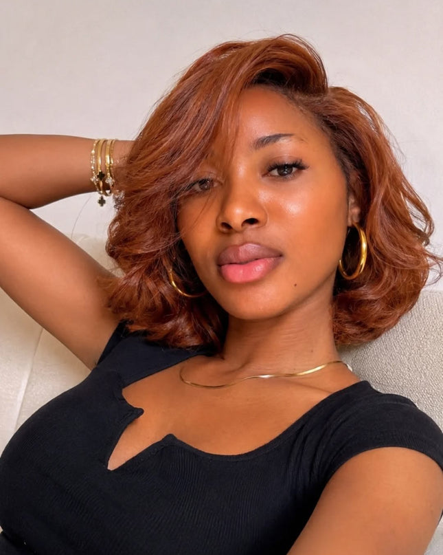 Perruque Bob closure HD blond