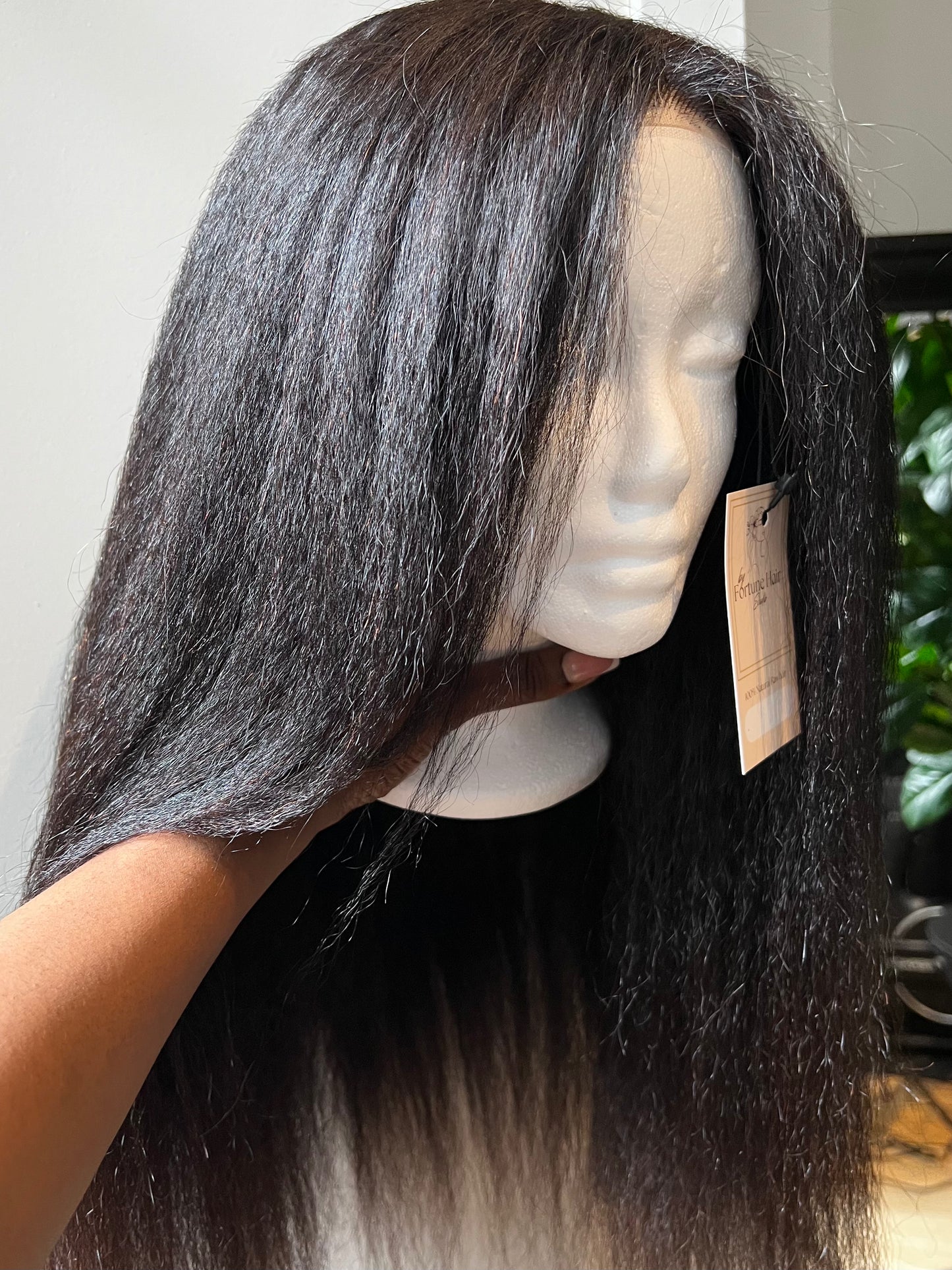 PERRUQUE CLOVER KINKY STRAIGHT – 100 % Cheveux Naturels – 20 Pouces – Qualité Premium 9A