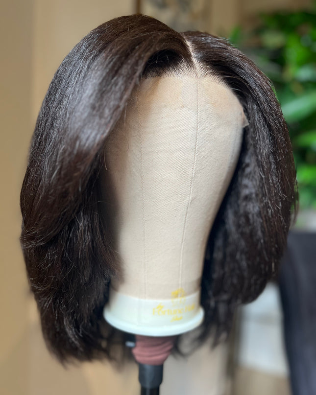 Perruques Kinky Short/  Closure HD lace 5X5
