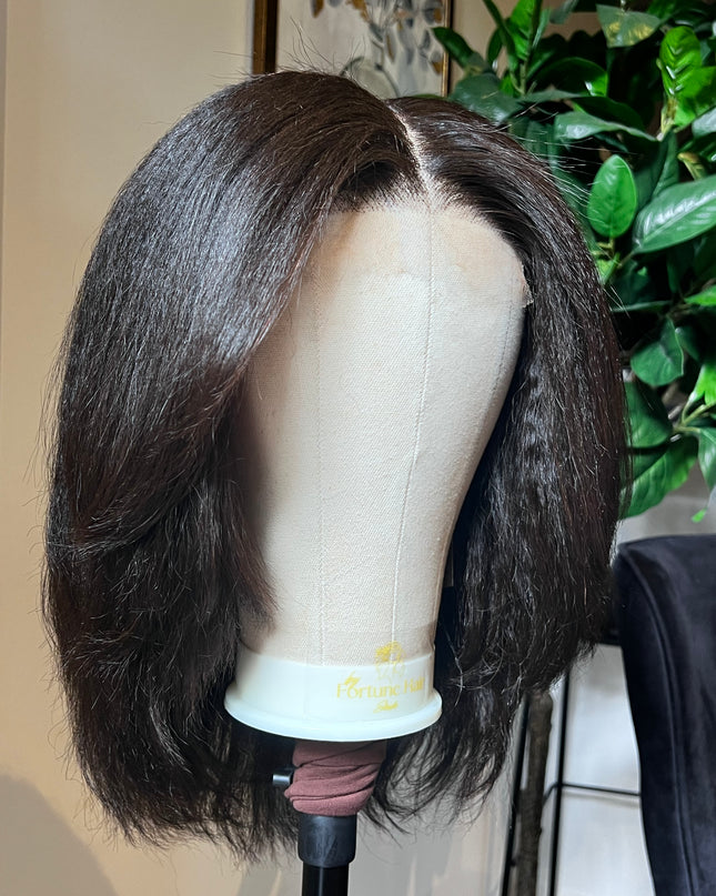 Perruques Kinky Short/  Closure HD lace 5X5
