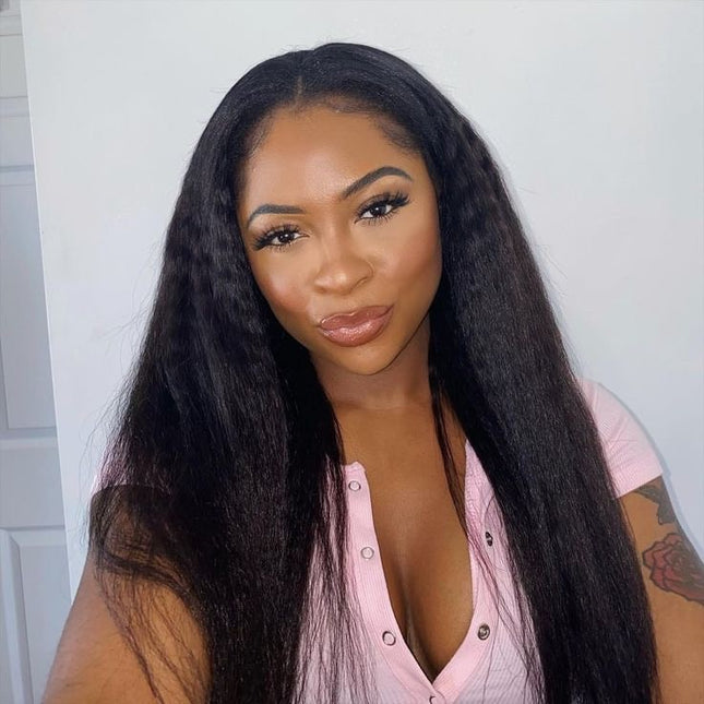 Kinky U-Part Wig straight