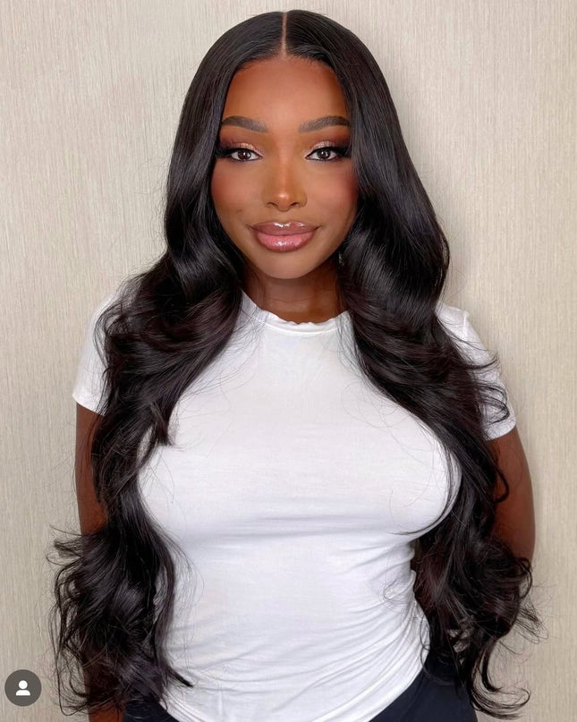 Perruque Bodywave cambodgien avec closure HD  5x5  sans colle