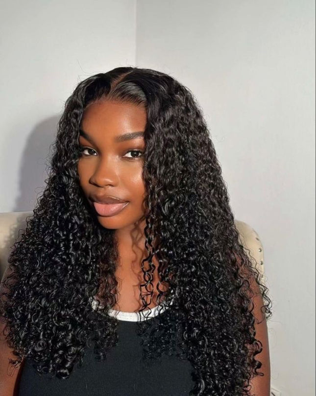 Deep Wave Perruque H/ curly / frontal lace 13X6