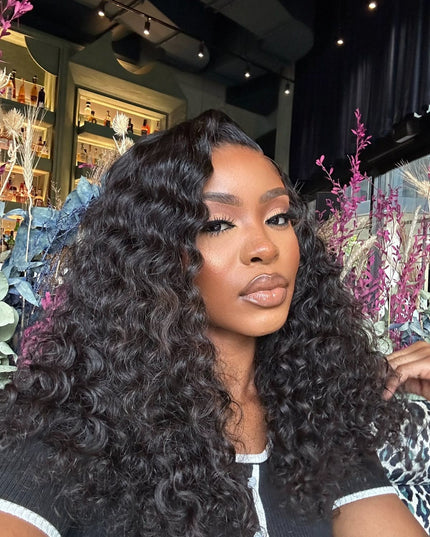 Curly Kinky , closure HD 5X5 Perruque à porter sans colle