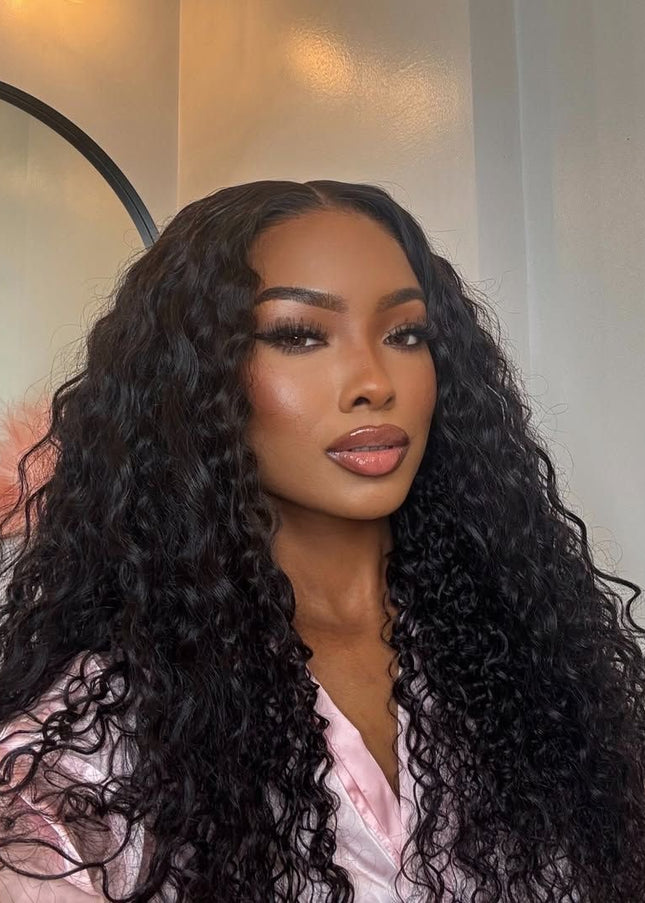 Curly Kinky , closure HD 5X5 Perruque à porter sans colle