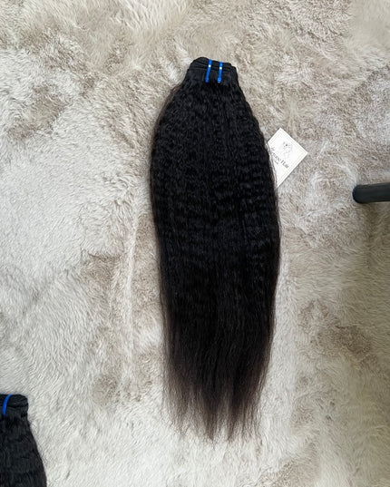 Lot de 3 Tissages Kinky straight  20 inch/ 100 % Naturel Cambodgiens Qualité 9A/ Lot de 3 -