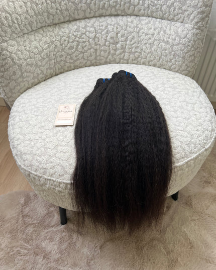 Lot de 3 Tissages Kinky straight  20 inch/ 100 % Naturel Cambodgiens Qualité 9A/ Lot de 3 -