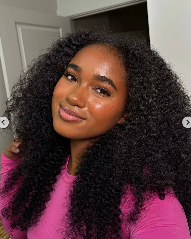 Lot de 3 paquets kinky Curly Hair 100% cheveux naturel