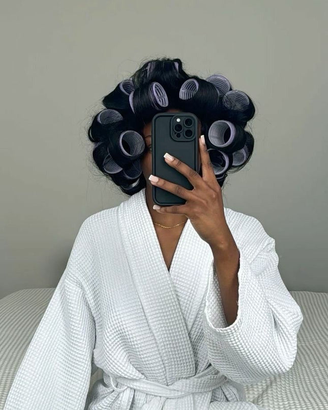 Bundle: Masque Capillaire à la Kératine au Beurre de Karité  + 12 Rouleaux classiques + 1 Pièces Masque de sommeil