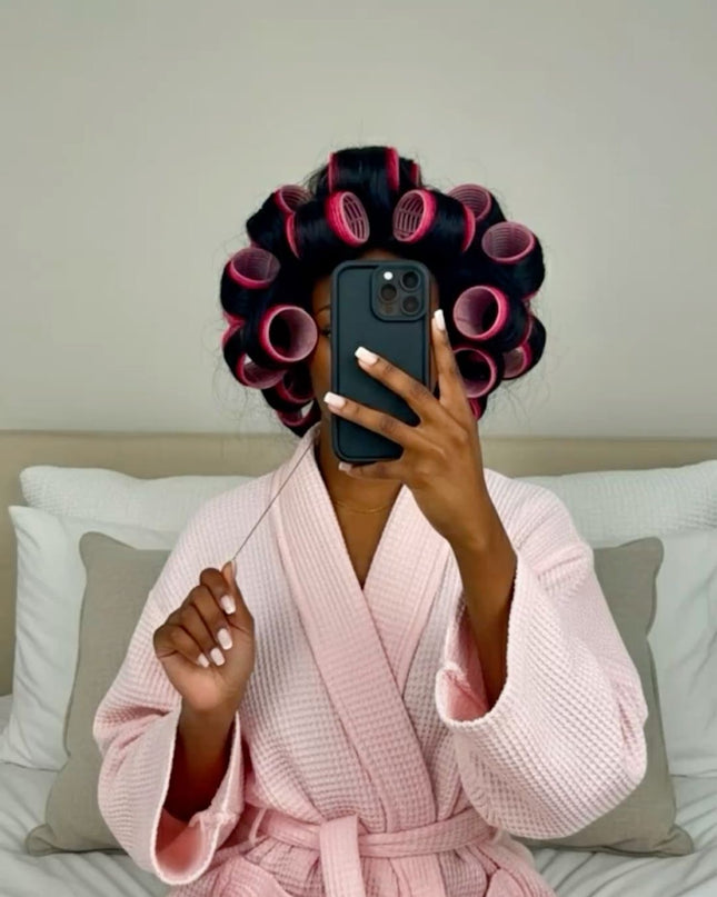 Bundle: Masque Capillaire à la Kératine au Beurre de Karité  + 12 Rouleaux classiques + 1 Pièces Masque de sommeil